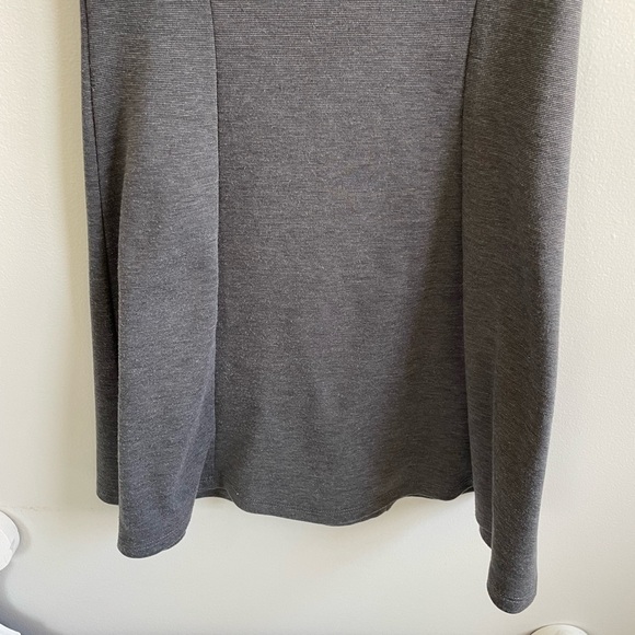 DARK GREY SLEEVELESS DRESS FIT FLARE ZIPPER CUT OUTS STRETCH COII - Picture 5 of 9